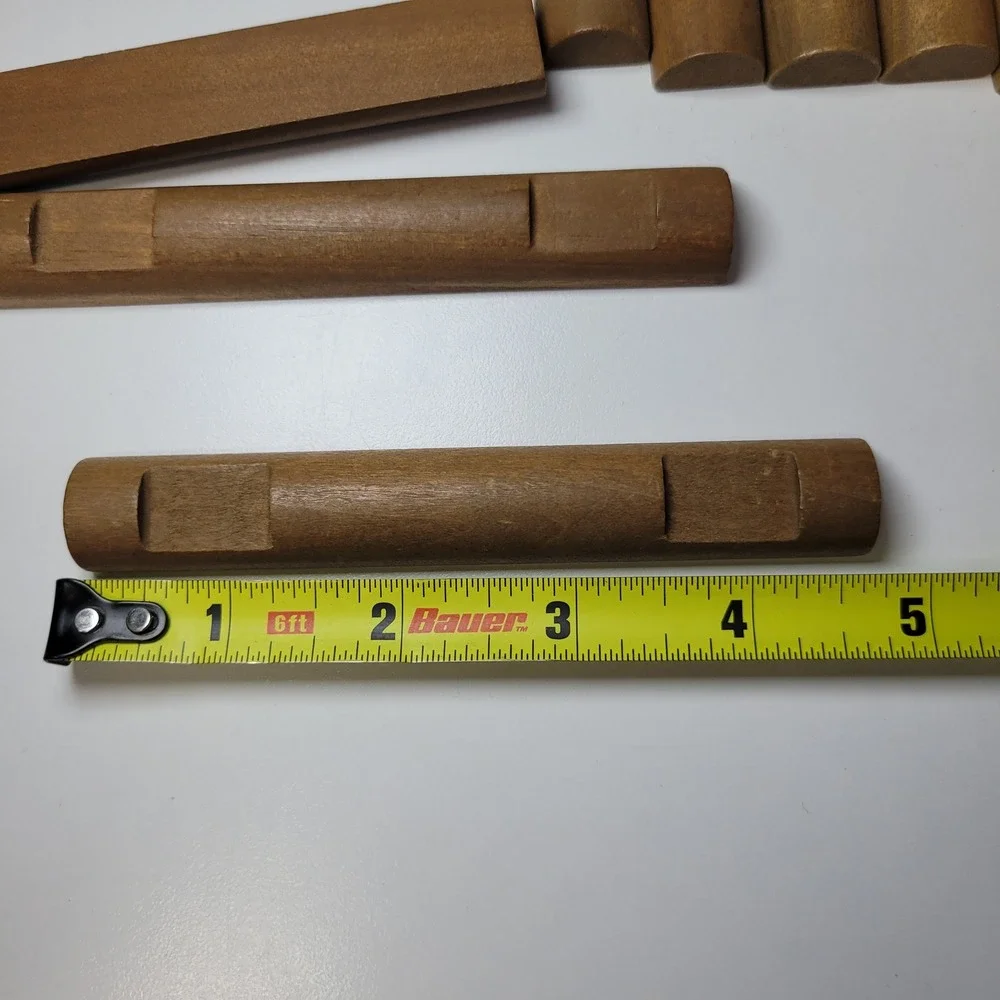 Lincoln Logs Flat Short Replacement Pcs 20 Count Brown Wood Building Toy Parts